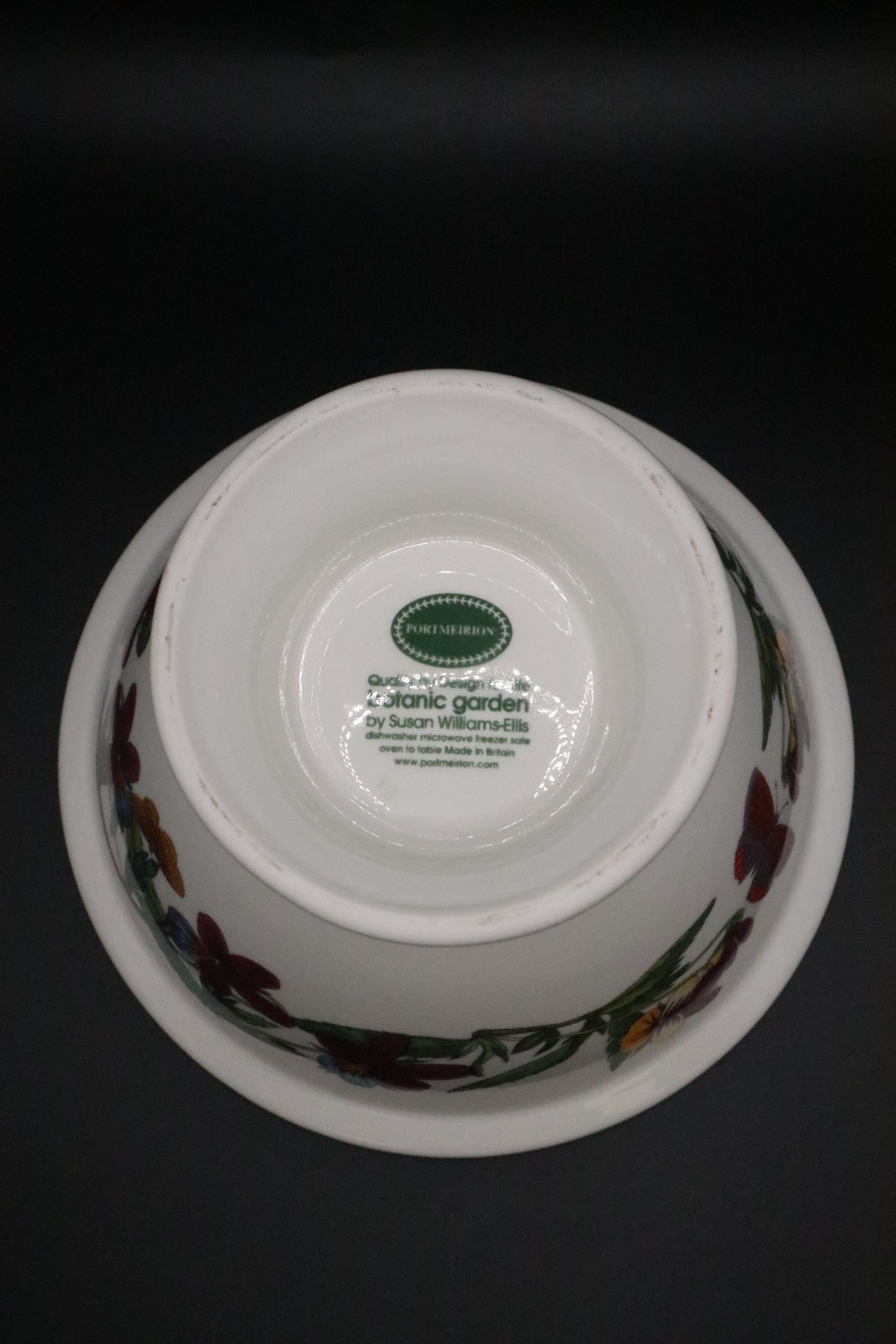 PORTMEIRION BOTANIC GARDEN SOVEREIGN SHAPE RIM FOOTED SORBET POTPOURRI