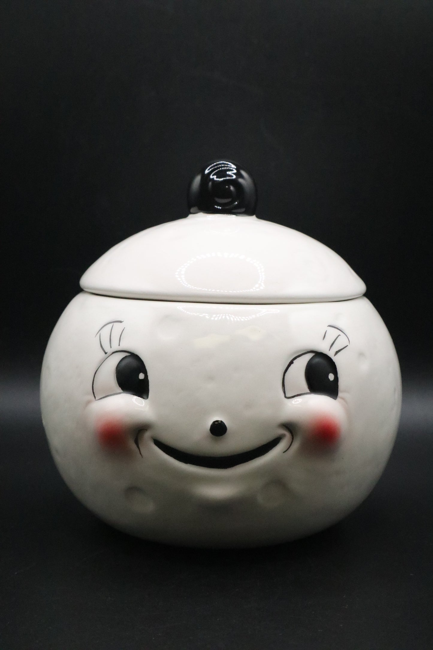 CARNIVAL COTTAGE BY JOHANNA PARKR "LAUGHING LUNA" SUGAR BOWL (AS IS)