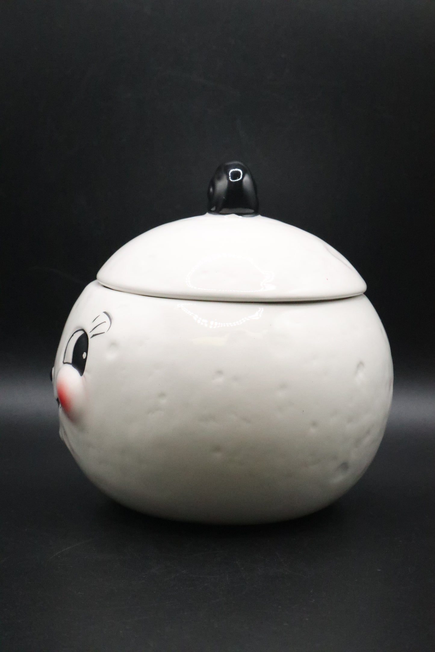 CARNIVAL COTTAGE BY JOHANNA PARKR "LAUGHING LUNA" SUGAR BOWL (AS IS)