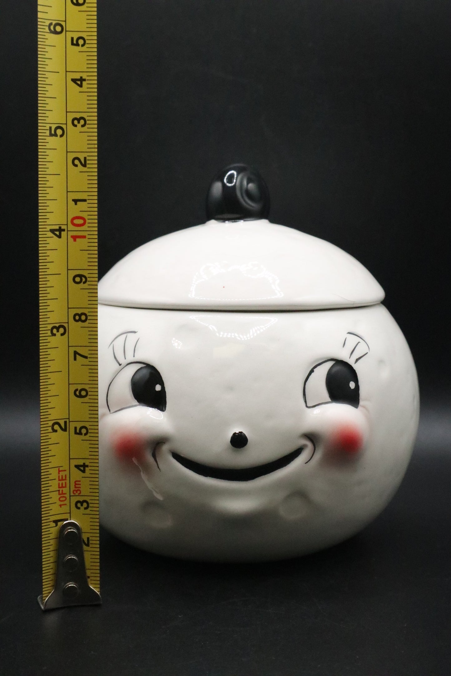 CARNIVAL COTTAGE BY JOHANNA PARKR "LAUGHING LUNA" SUGAR BOWL (AS IS)
