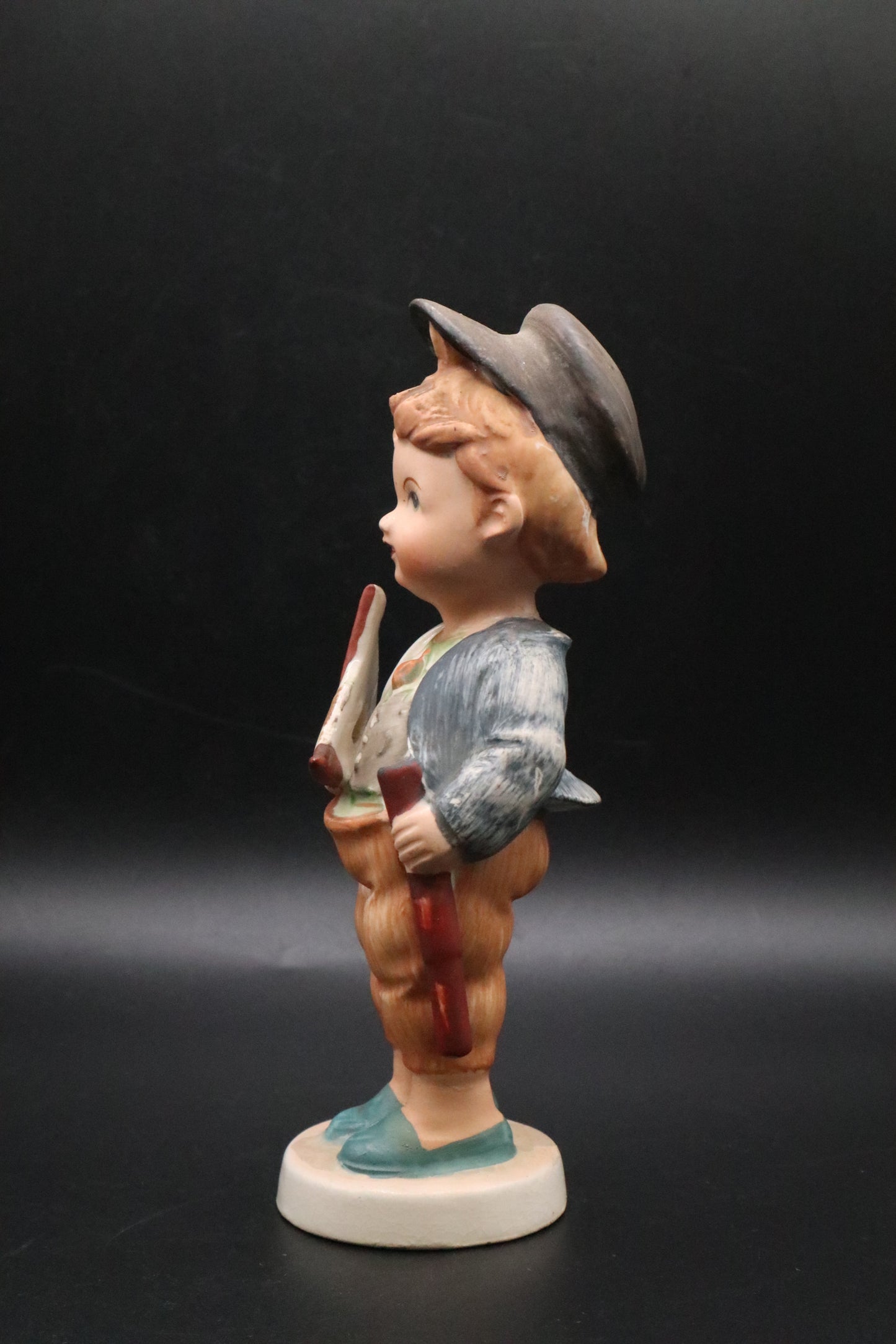 VINTAGE WALES JAPAN FIGURINE BOY WITH SAILBOAT