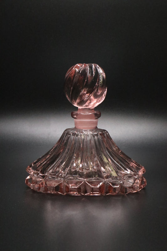 VINTAGE ART DECO PINK LUT GLASS PERFUME