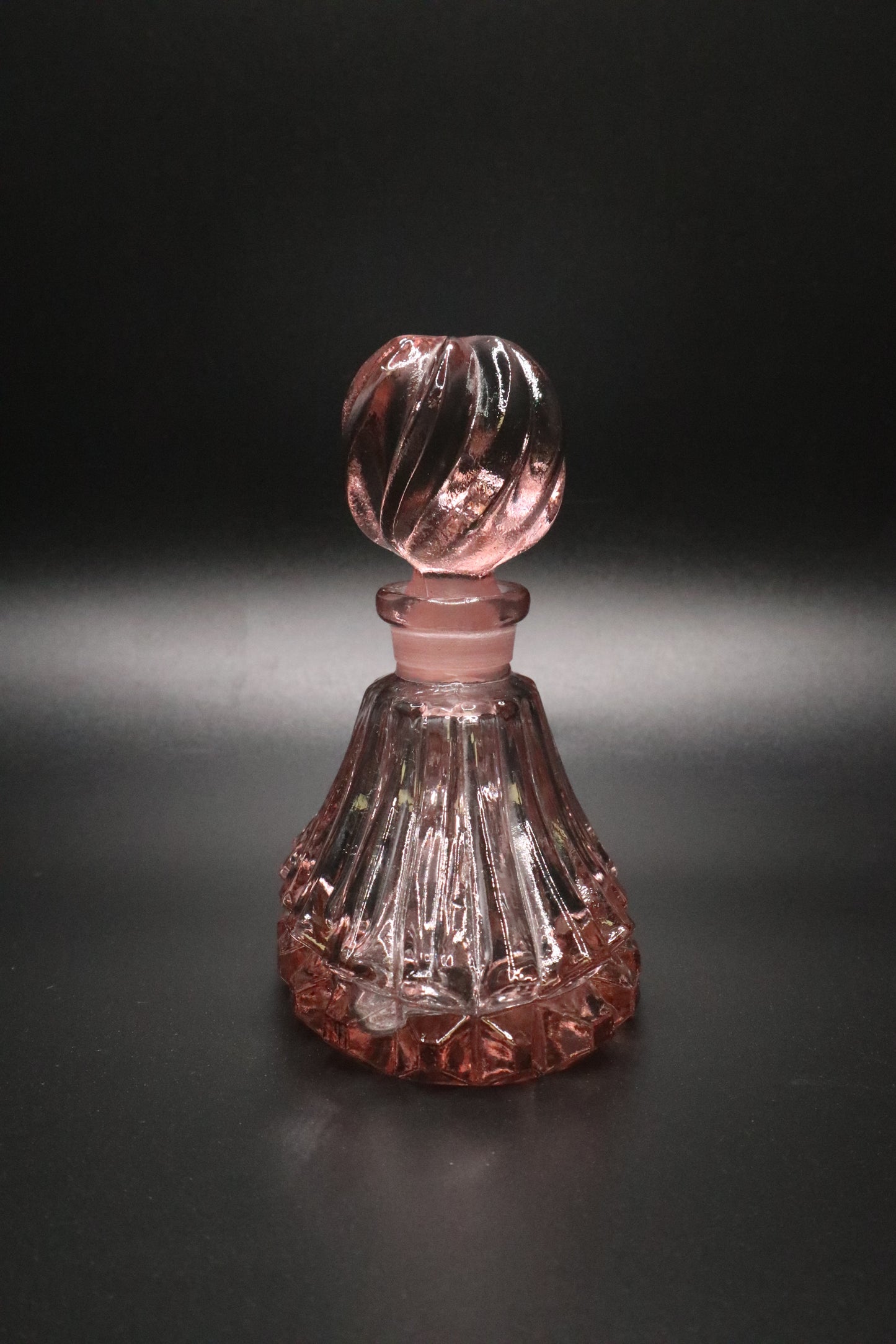VINTAGE ART DECO PINK LUT GLASS PERFUME