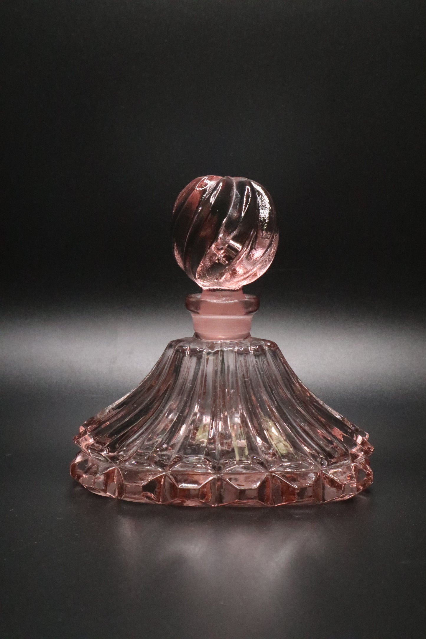 VINTAGE ART DECO PINK LUT GLASS PERFUME