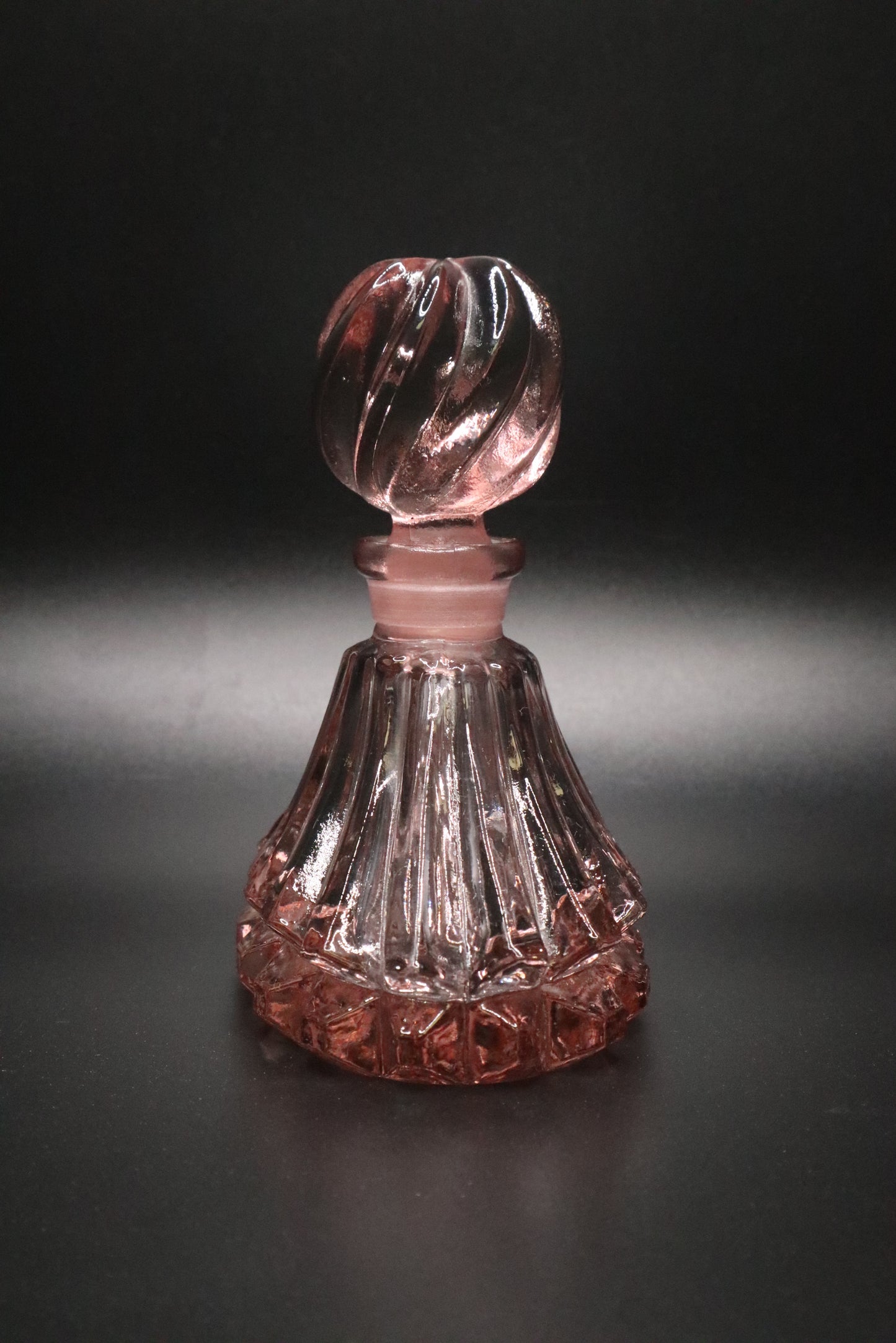 VINTAGE ART DECO PINK LUT GLASS PERFUME