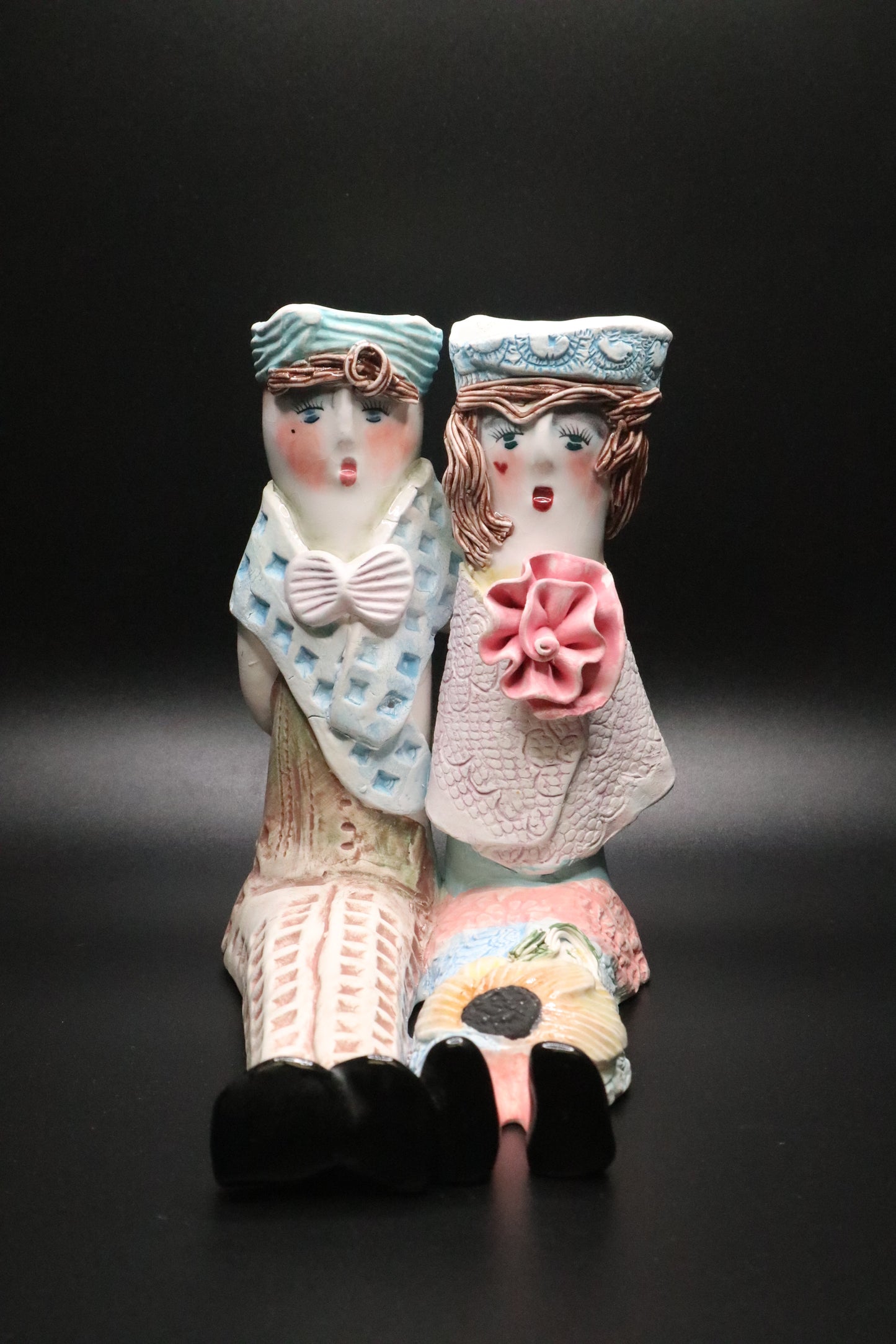 VINTAGE ELLEN WILLIAMS BY GANZ CANDLE HOLDERS POTTERY