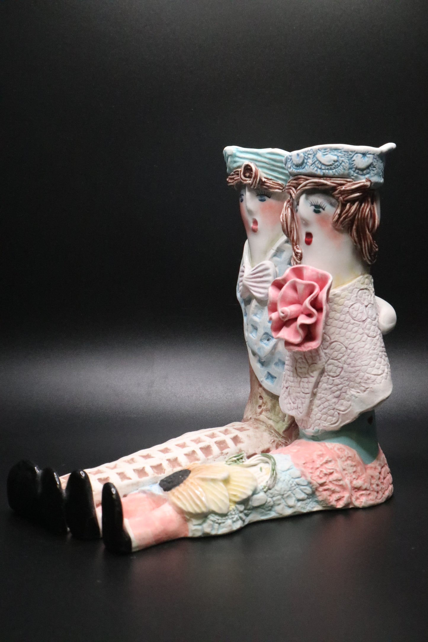 VINTAGE ELLEN WILLIAMS BY GANZ CANDLE HOLDERS POTTERY