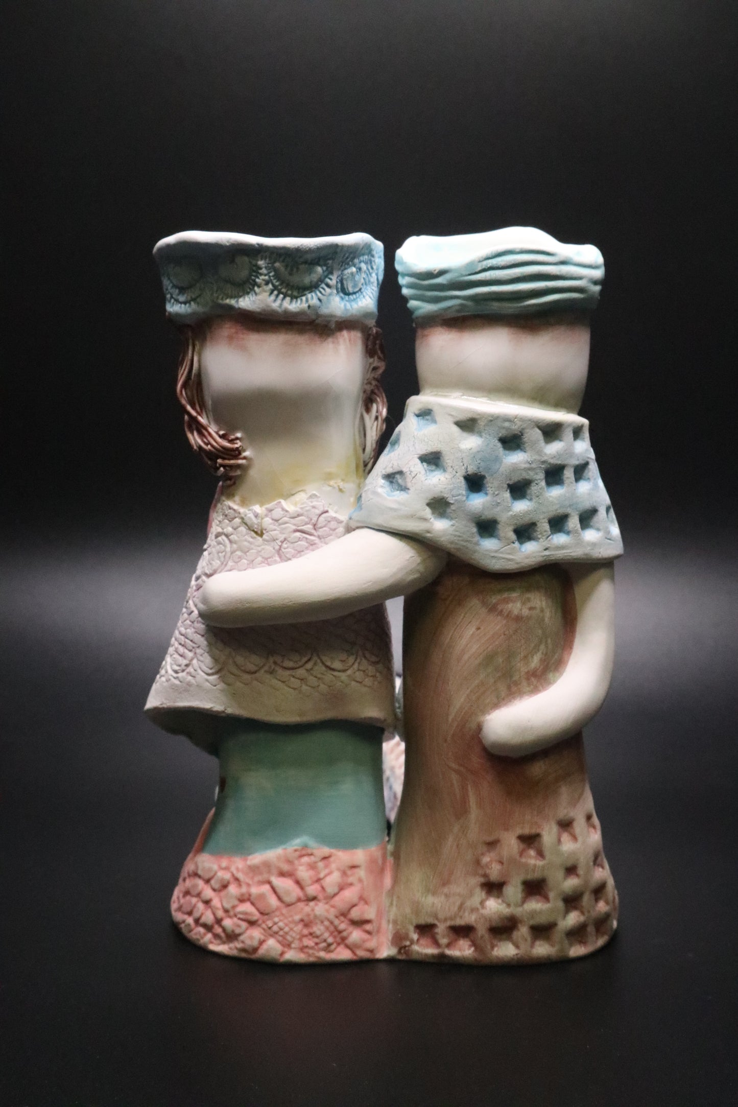 VINTAGE ELLEN WILLIAMS BY GANZ CANDLE HOLDERS POTTERY