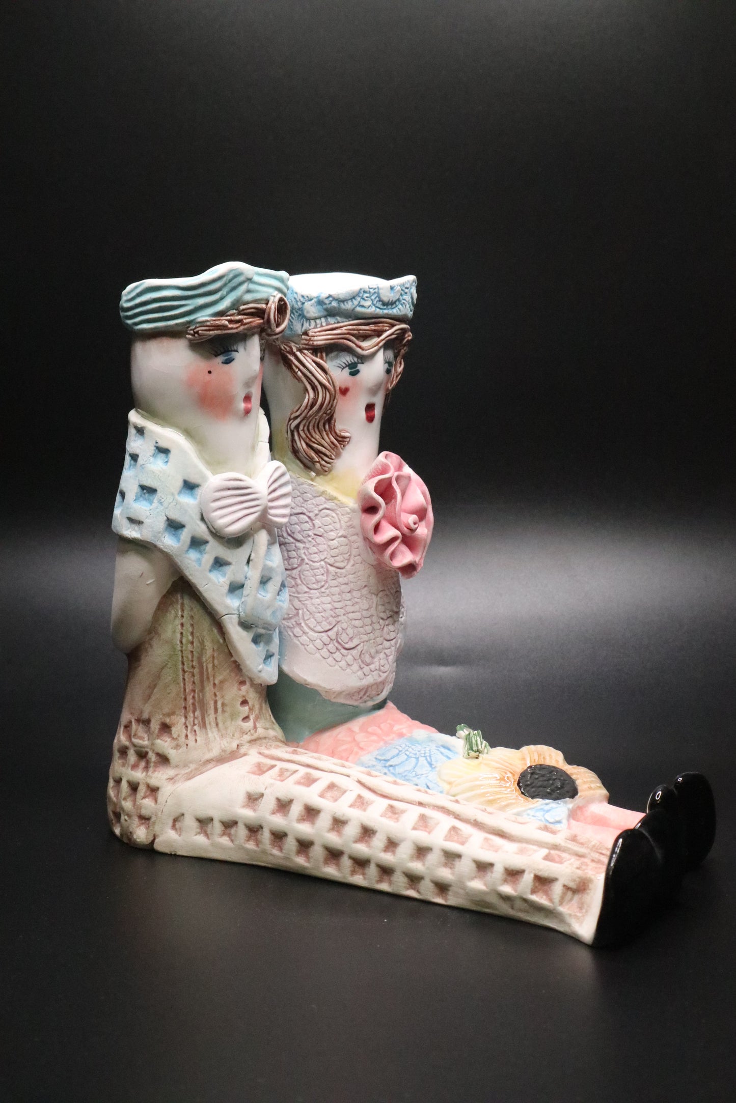 VINTAGE ELLEN WILLIAMS BY GANZ CANDLE HOLDERS POTTERY
