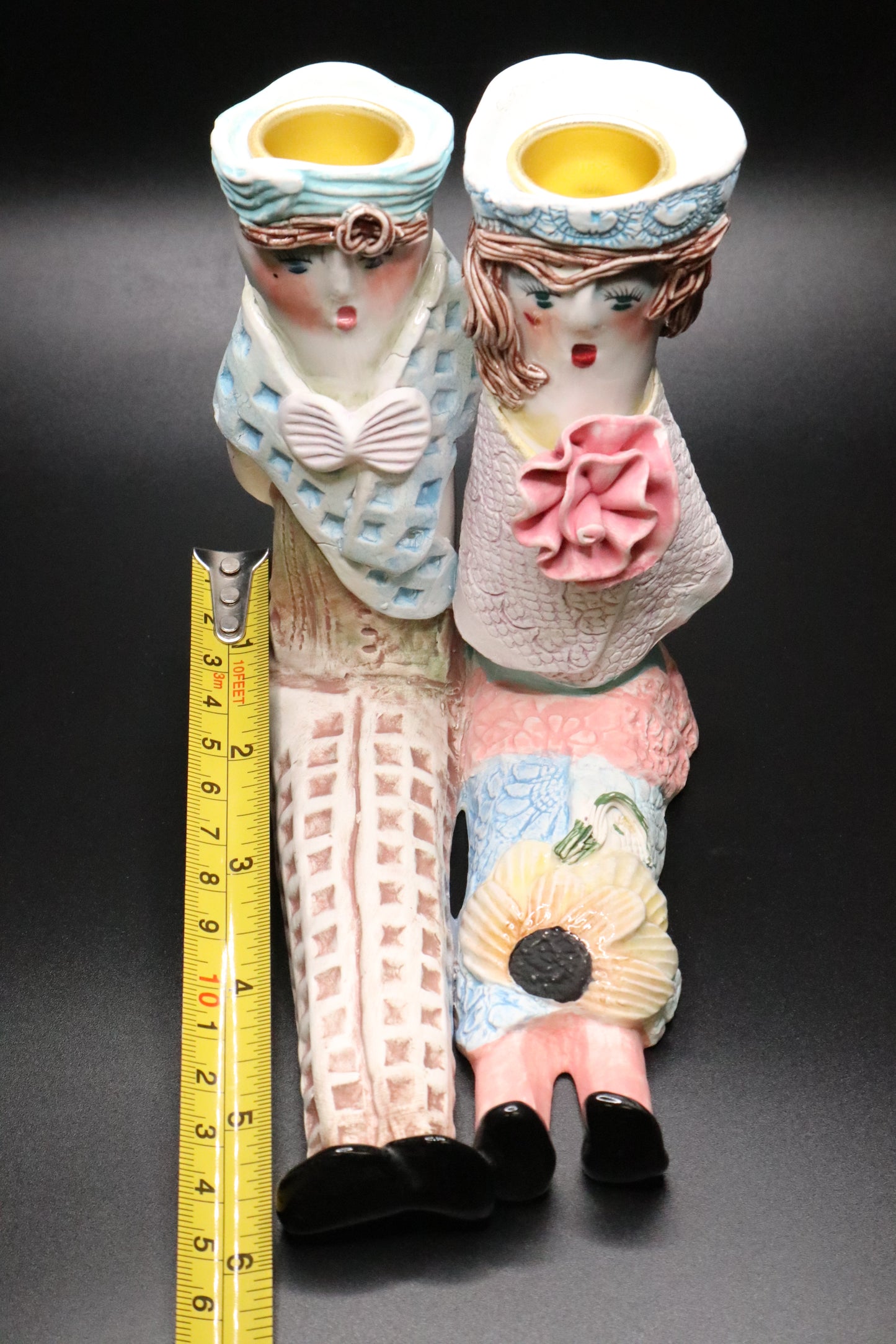 VINTAGE ELLEN WILLIAMS BY GANZ CANDLE HOLDERS POTTERY