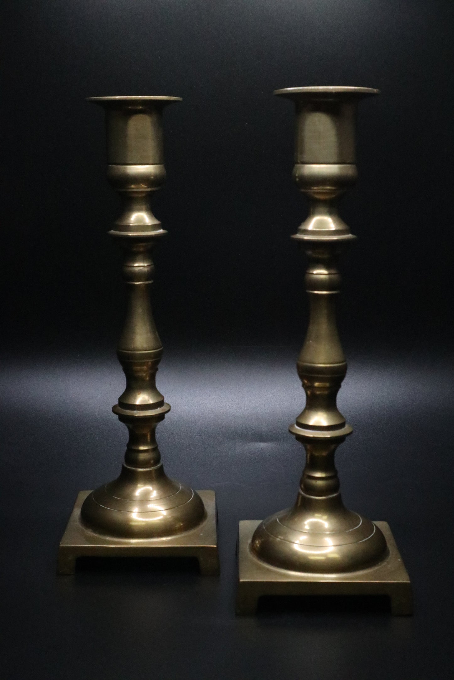 VINTAGE BRASS MADE IN JAPAN CANDLE STICKS (SET OF 2)