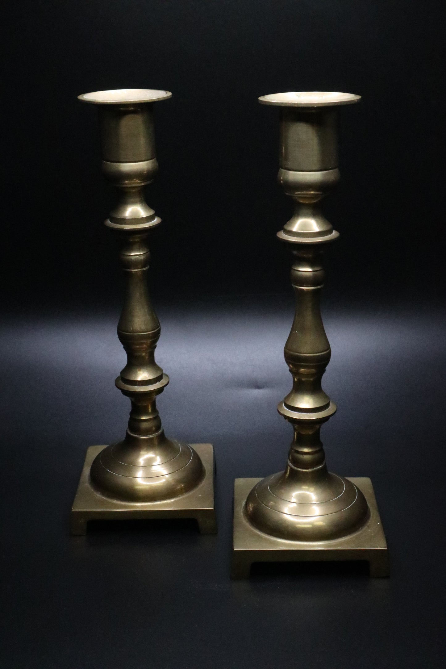 VINTAGE BRASS MADE IN JAPAN CANDLE STICKS (SET OF 2)