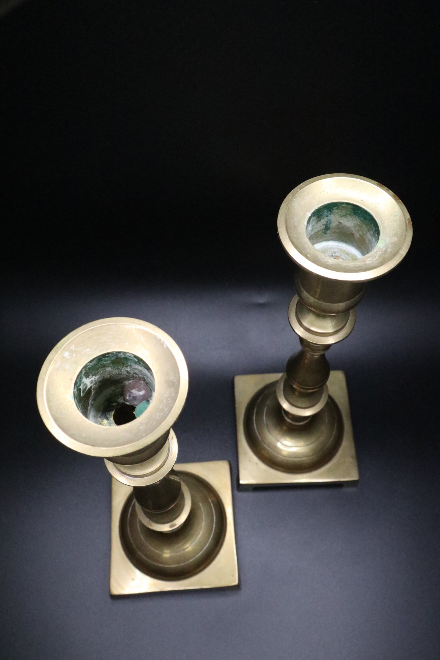 VINTAGE BRASS MADE IN JAPAN CANDLE STICKS (SET OF 2)