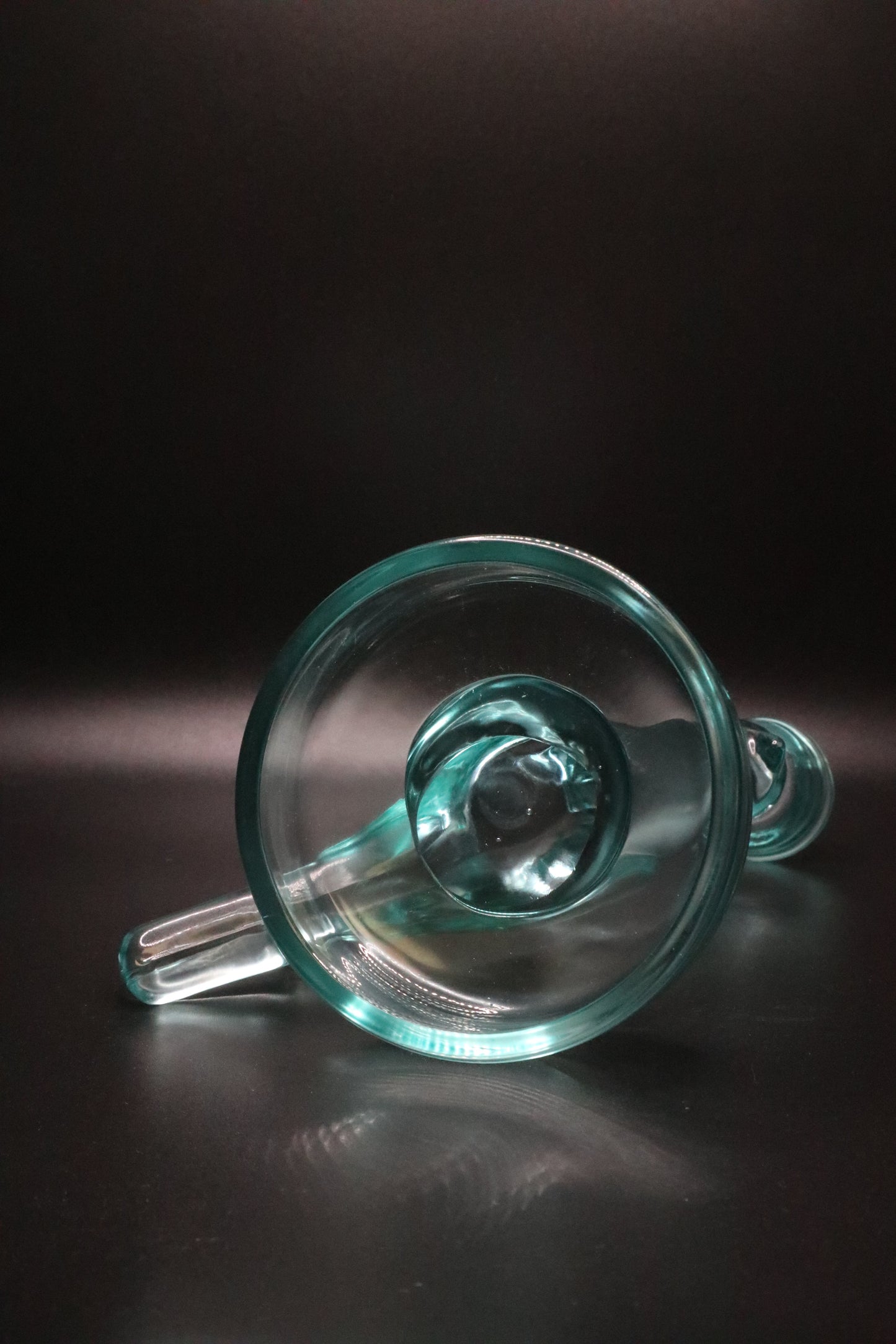 NEL LUSSO TEAL GLASS BIRD CANDLE STICK HOLDER