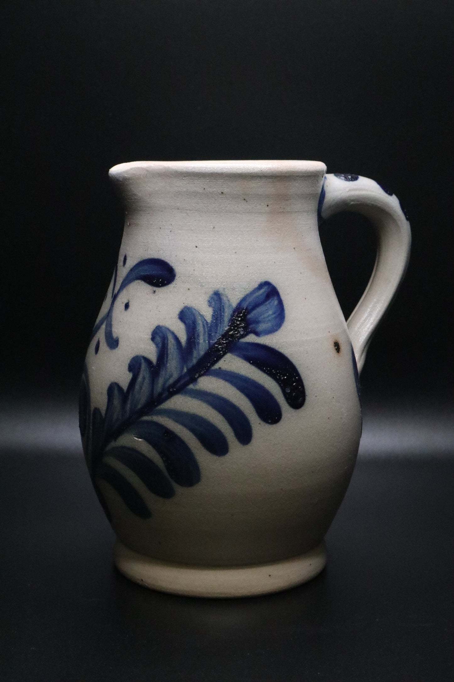 VINTAGE SALT GLAZE POTTERY PITCHER