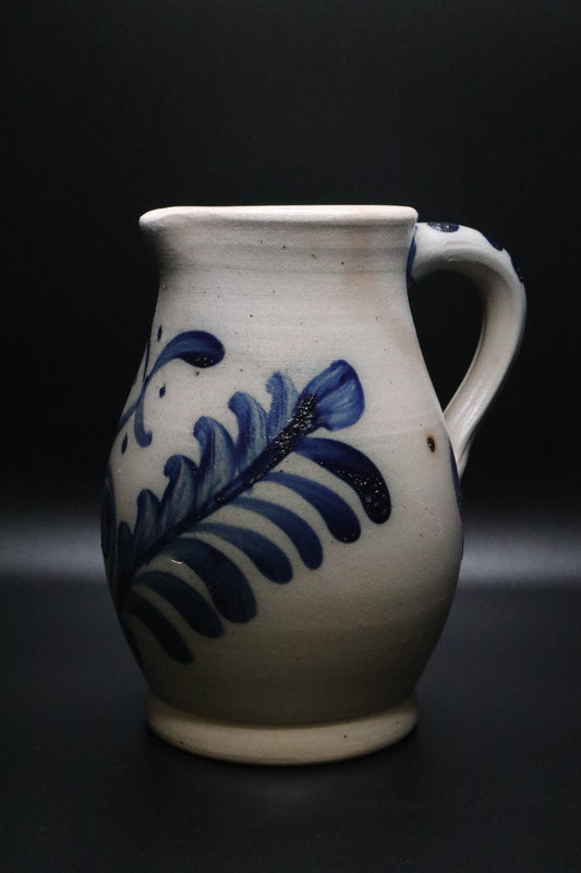 VINTAGE SALT GLAZE POTTERY PITCHER