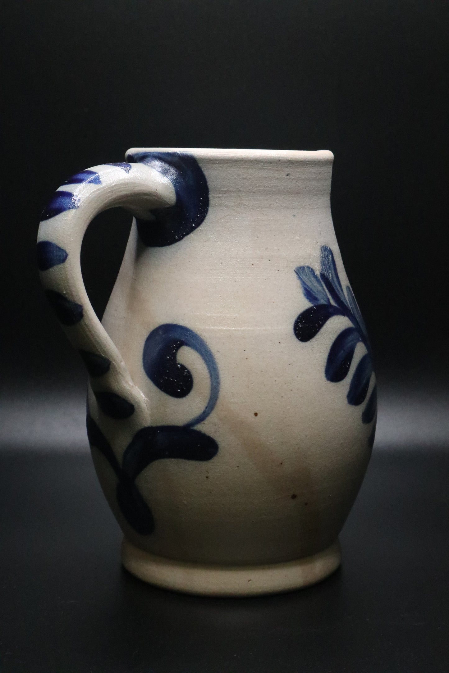 VINTAGE SALT GLAZE POTTERY PITCHER