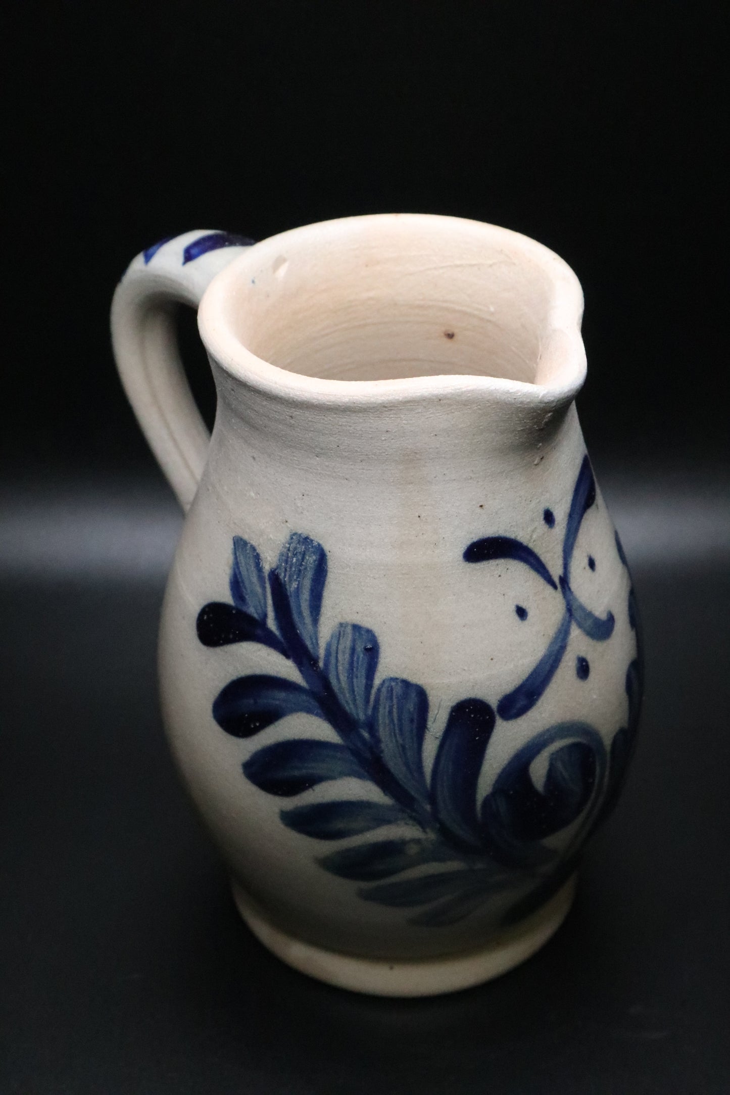 VINTAGE SALT GLAZE POTTERY PITCHER