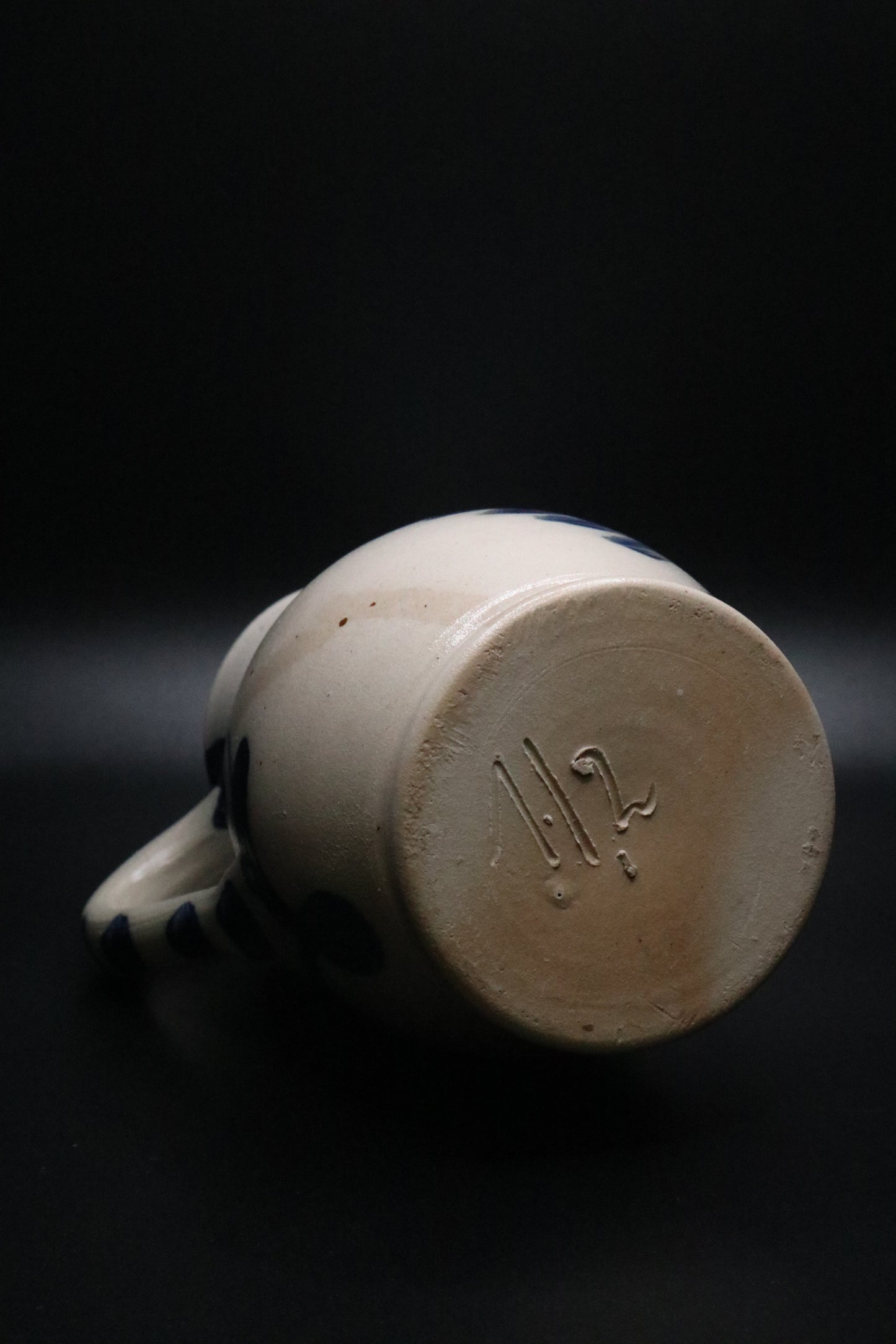 VINTAGE SALT GLAZE POTTERY PITCHER