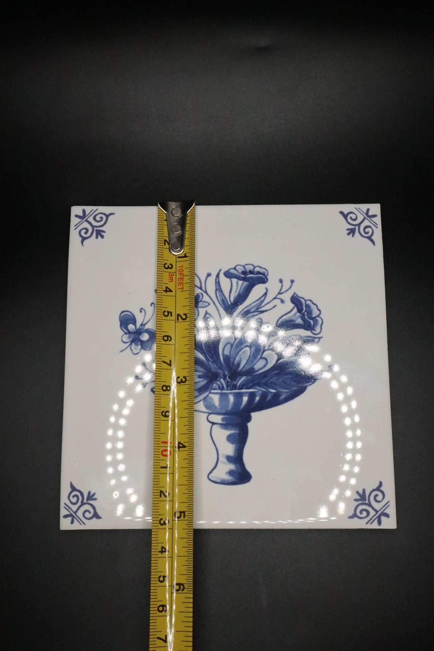 ROYAL DELFT 1653 "THE FLOWER BASKET" TILE
