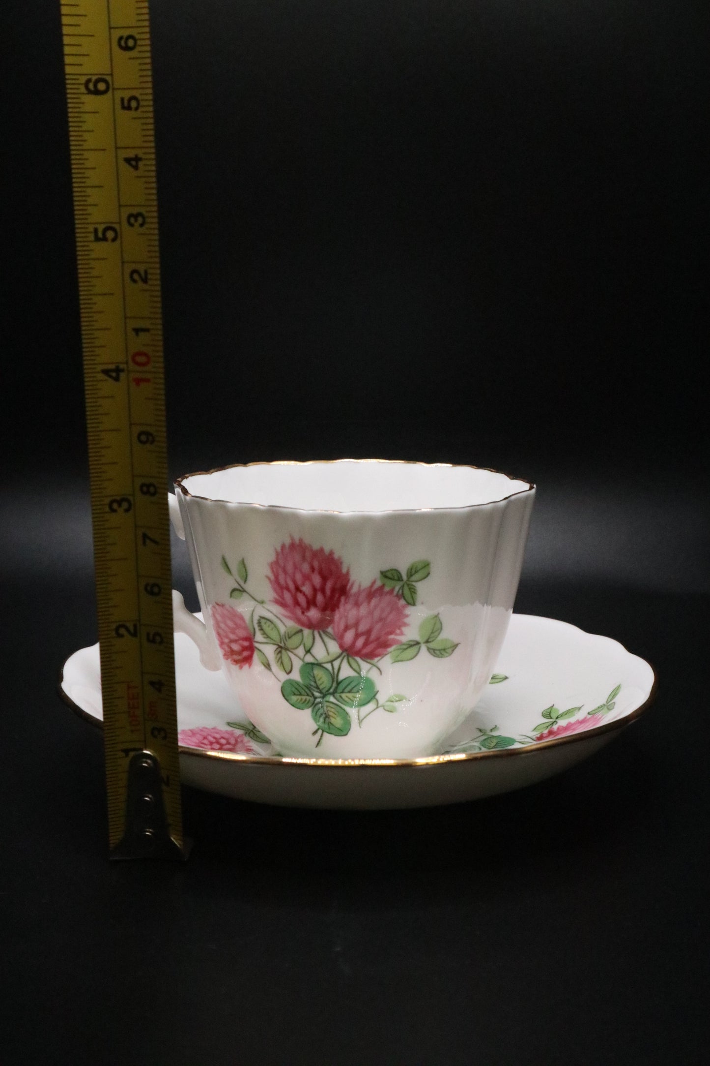 VINTAGE HAMMERSLEY & CO. BONE CHINA TEA CUP AND SAUCER "PINK CLOVER"