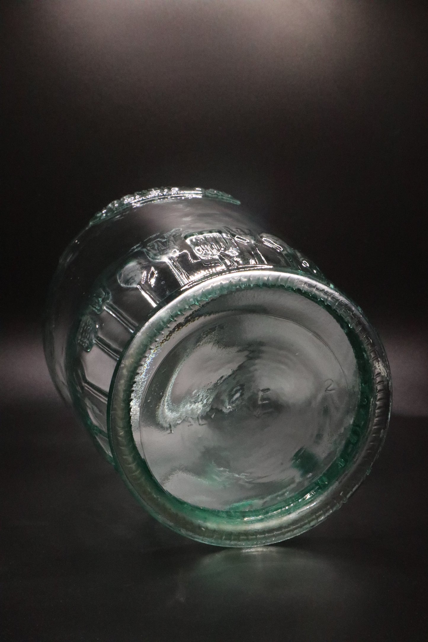 VINTAGE ITALIAN VETRERIA ETRUSA "ORIGINAL UTENSIL JAR" GLASS JAR