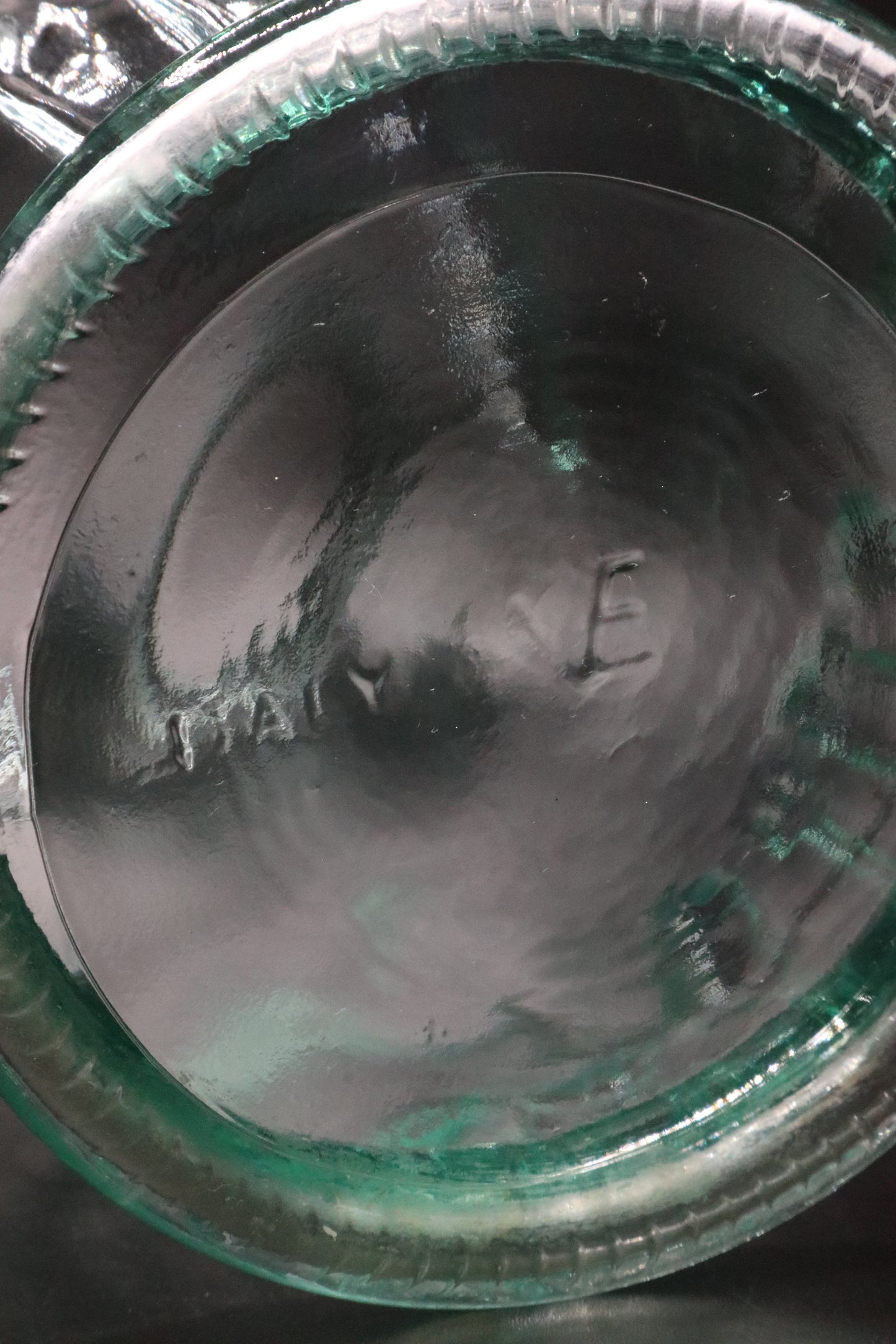 VINTAGE ITALIAN VETRERIA ETRUSA "ORIGINAL UTENSIL JAR" GLASS JAR
