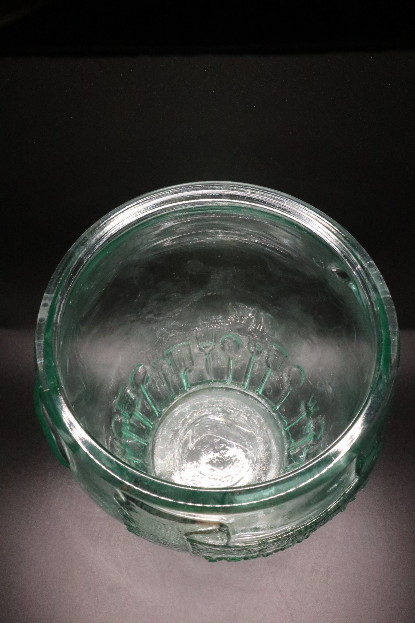 VINTAGE ITALIAN VETRERIA ETRUSA "ORIGINAL UTENSIL JAR" GLASS JAR