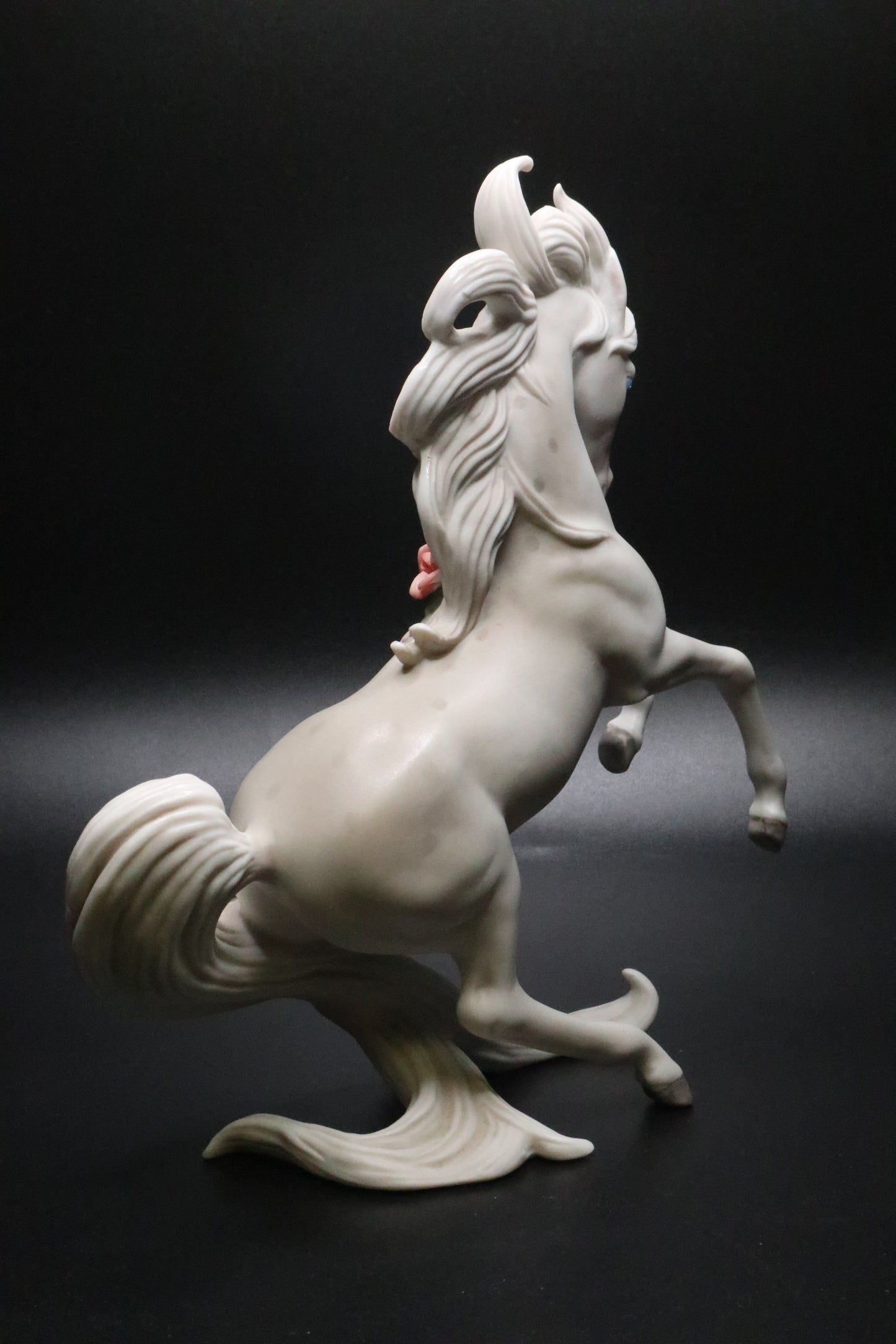VINTAGE ENESCO G. G. SANTIAGO REARING CERAMIC HORSE FIGURINE