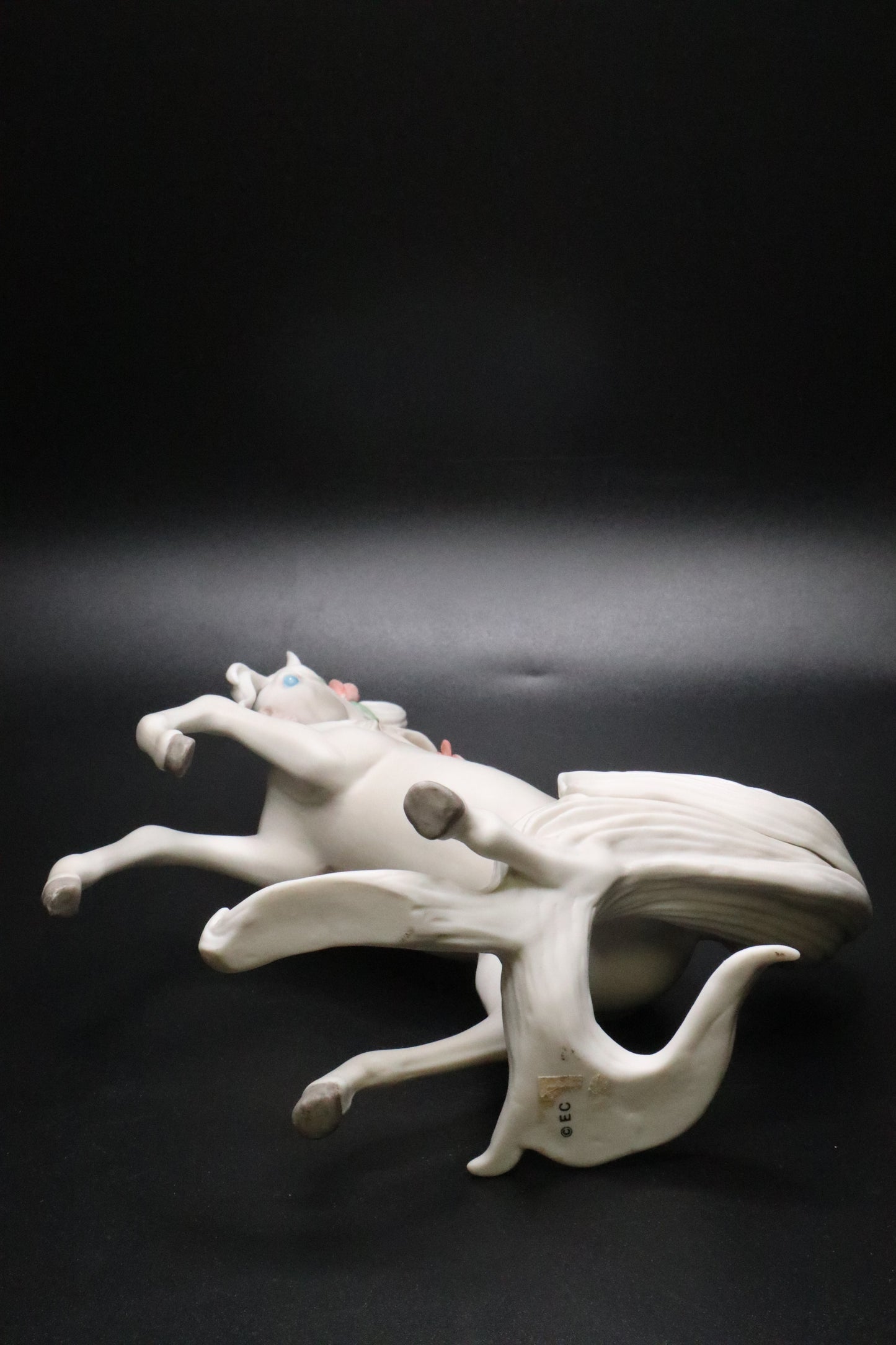 VINTAGE ENESCO G. G. SANTIAGO REARING CERAMIC HORSE FIGURINE