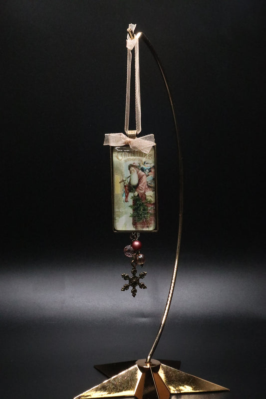 HAND MADE VICTORIAN STYLE SANTA ORNAMENT