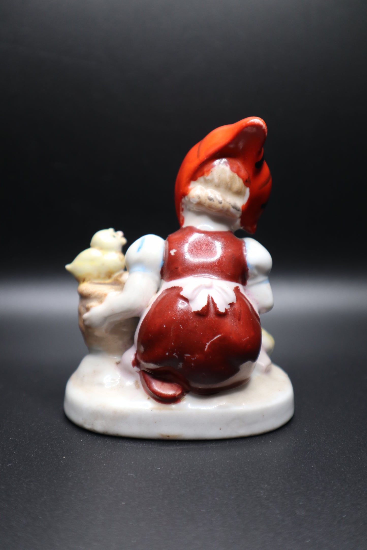 VINTAGE GIRL WITH BABY CHICKS MADE IN OCCUPIED JAPAN