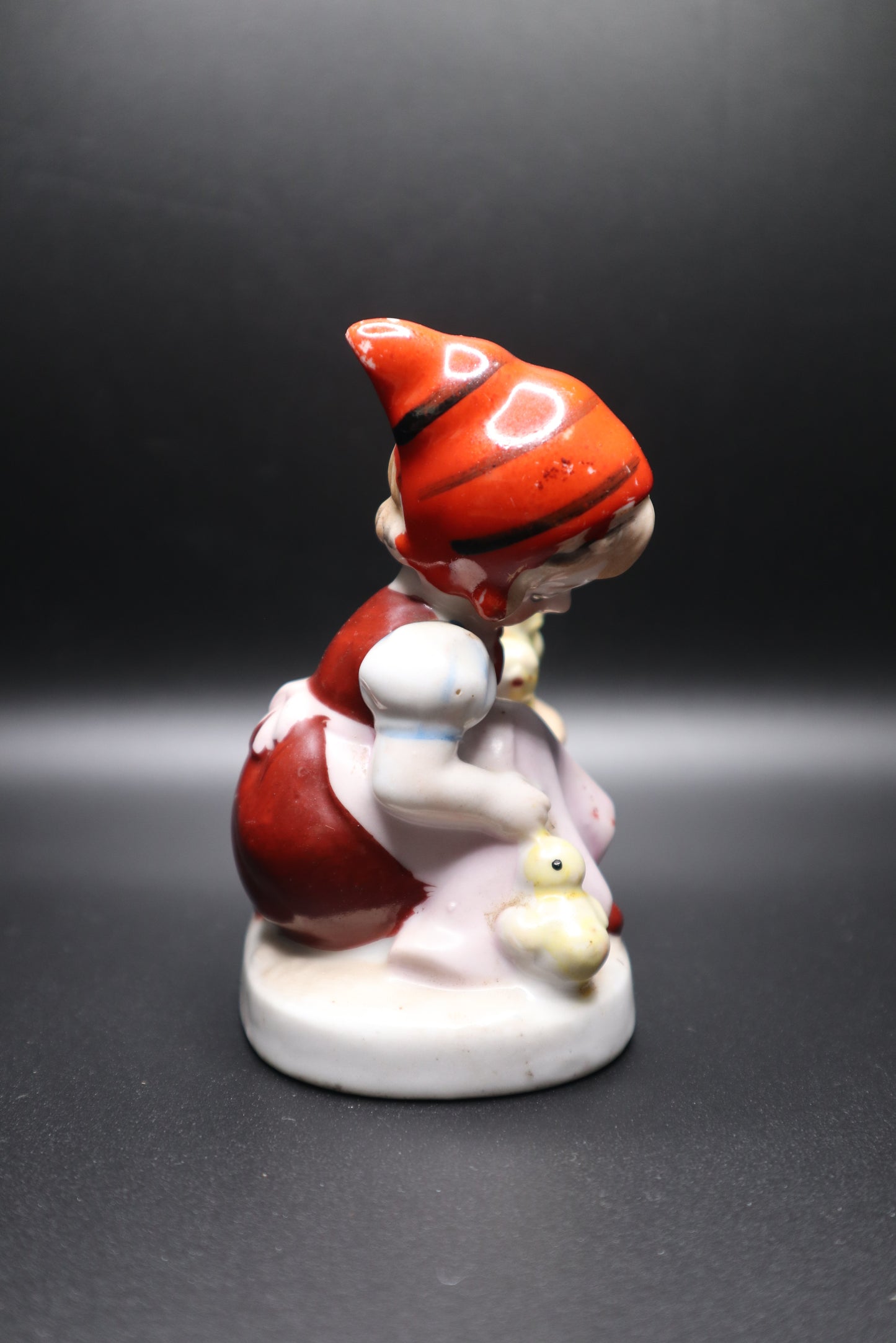 VINTAGE GIRL WITH BABY CHICKS MADE IN OCCUPIED JAPAN