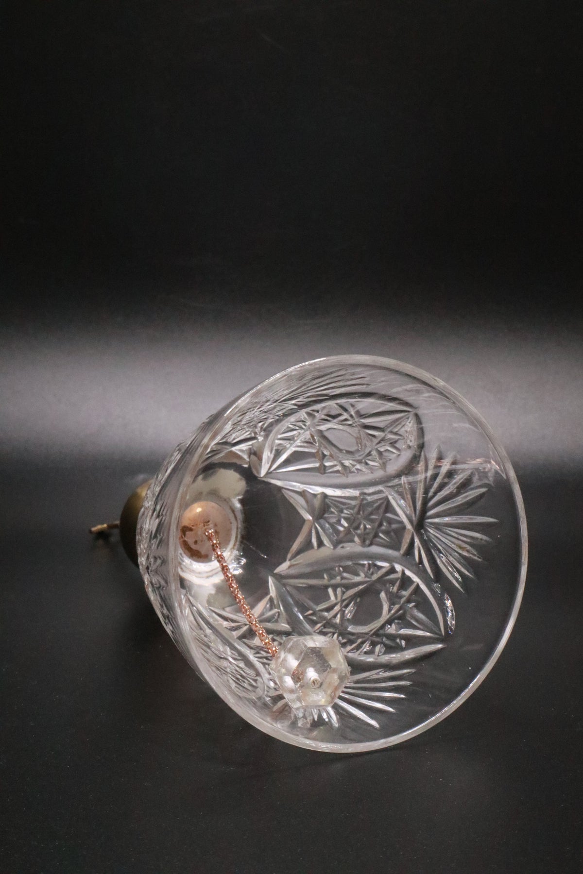 VINTAGE GUS KHRUSTALNY RUSSIAN HAND CUT CRYSTAL BELL CROSS