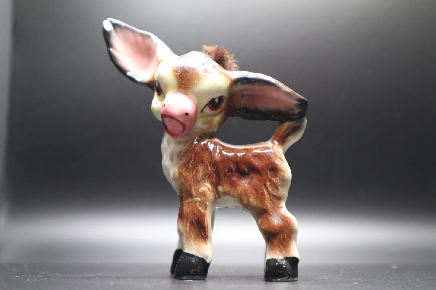 JAPAN DONKEY BROWN HAIR LONG EARS FIGURINE (AS IS)