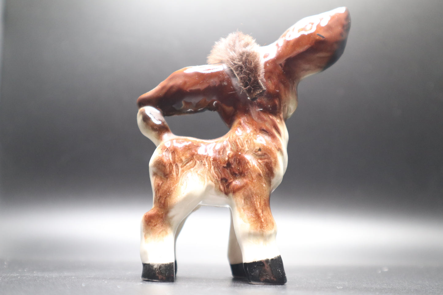 JAPAN DONKEY BROWN HAIR LONG EARS FIGURINE (AS IS)