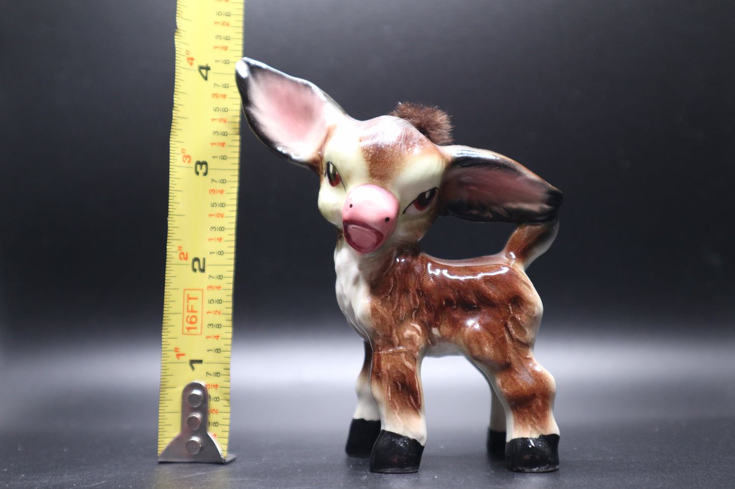 JAPAN DONKEY BROWN HAIR LONG EARS FIGURINE (AS IS)