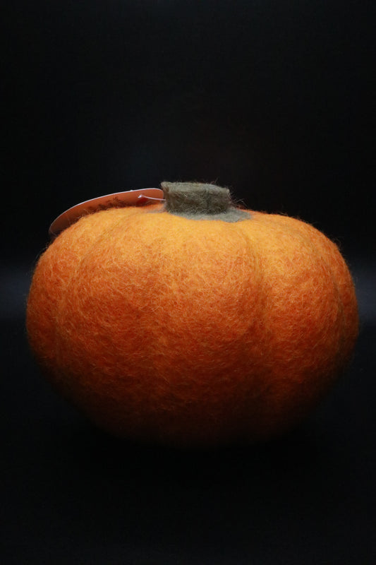 TRADER JOE'S HAND CRAFTED FELTED WOOL PUMPKIN