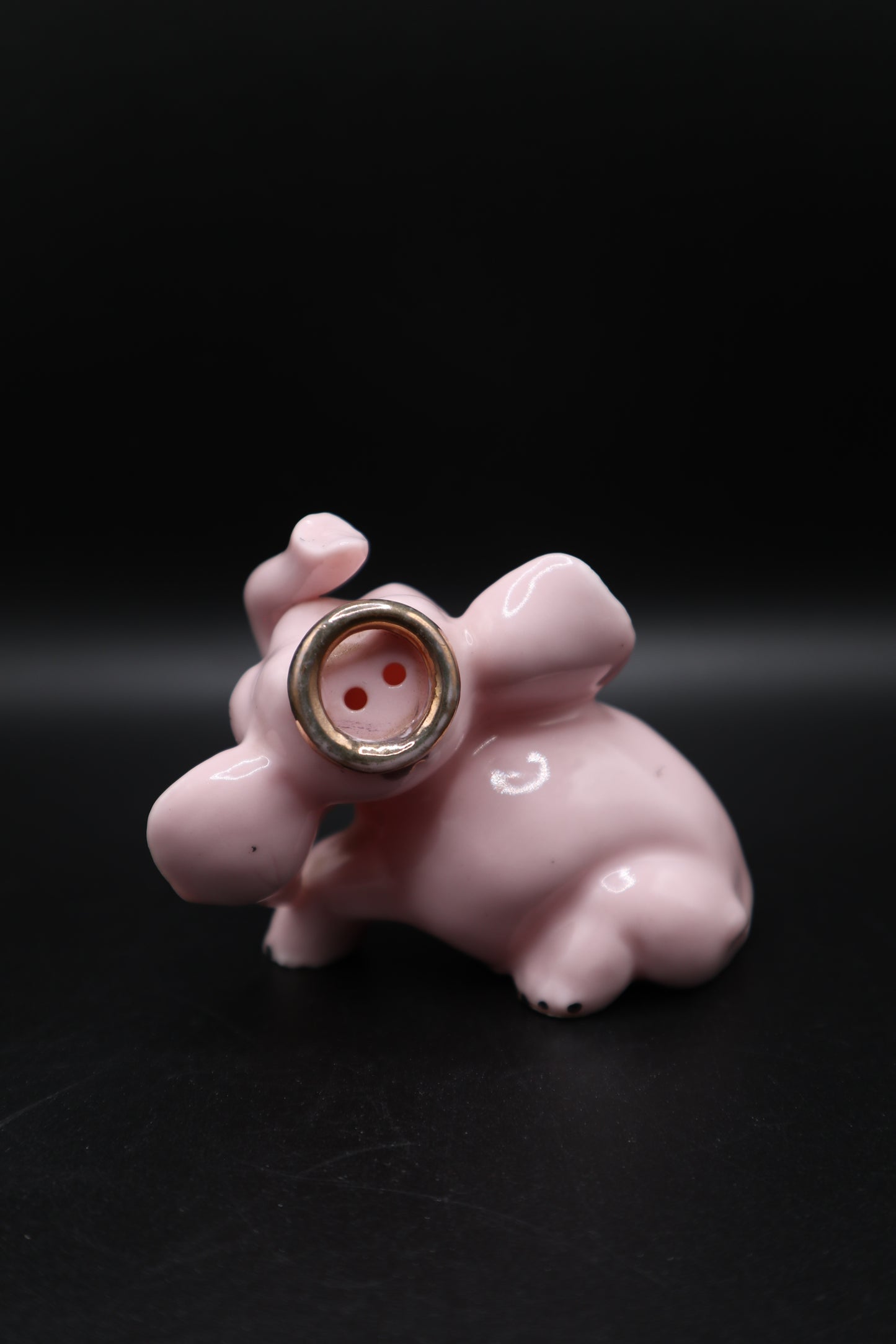 VINTAGE ANTHROMORPHIC PINK ELEPHANT SINGLE SHAKER