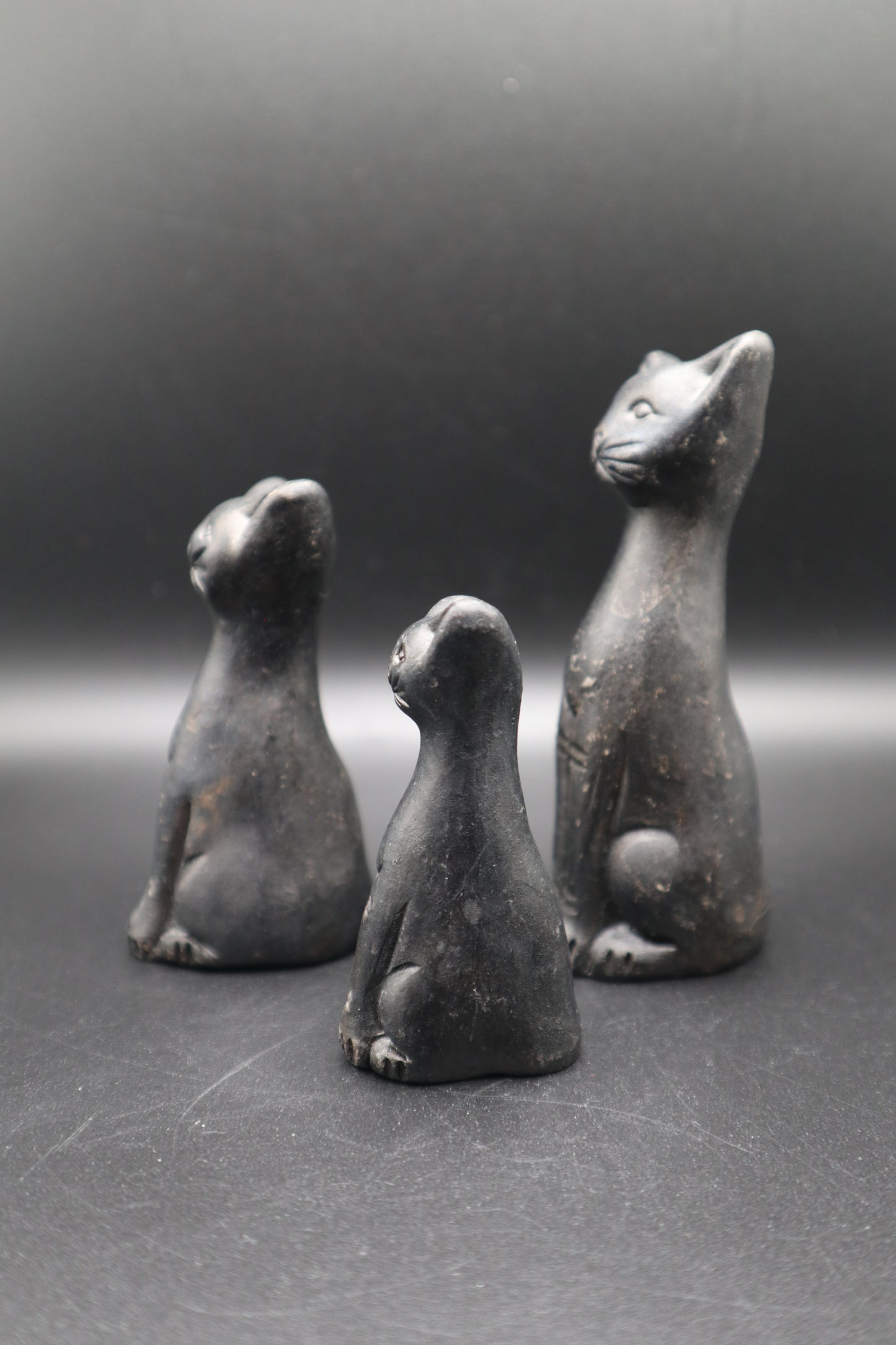 TRIO CLAY CATS