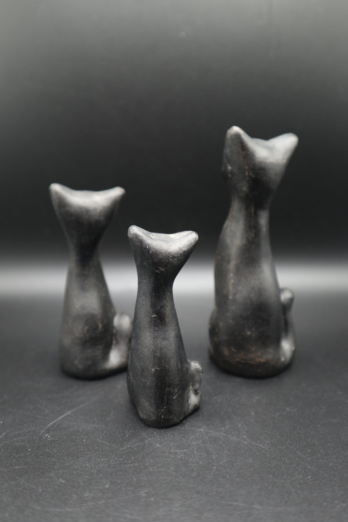 TRIO CLAY CATS