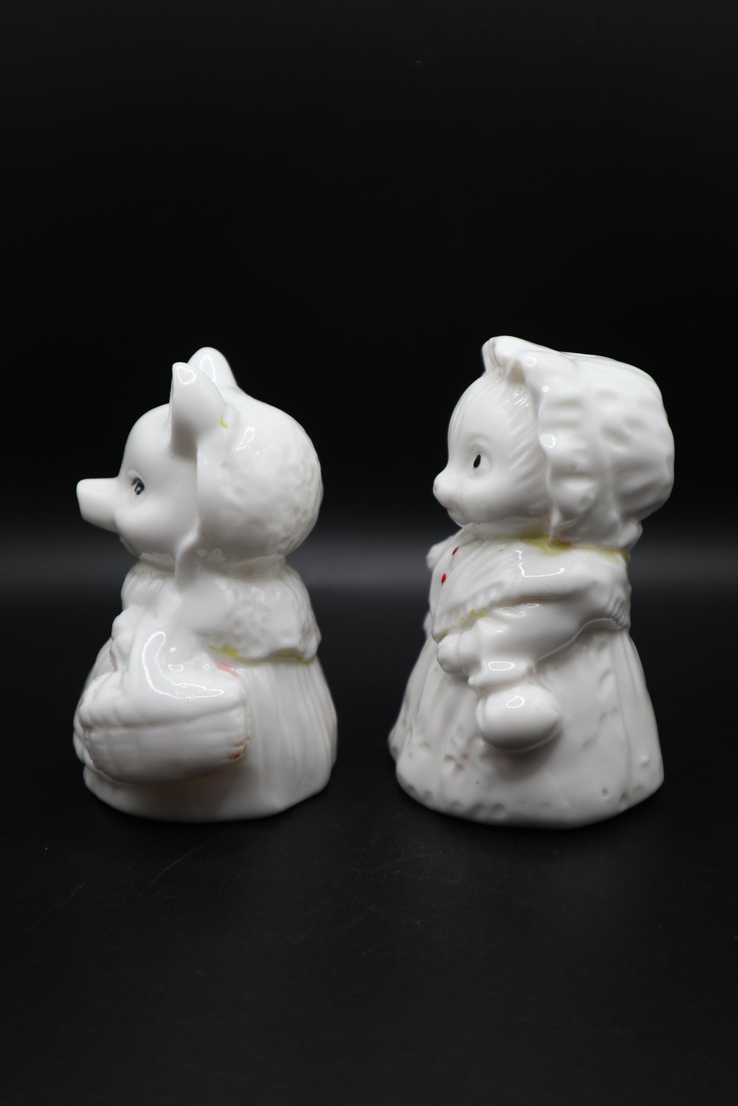 CAT AND PIG SALT AND PEPPER SHAKERS