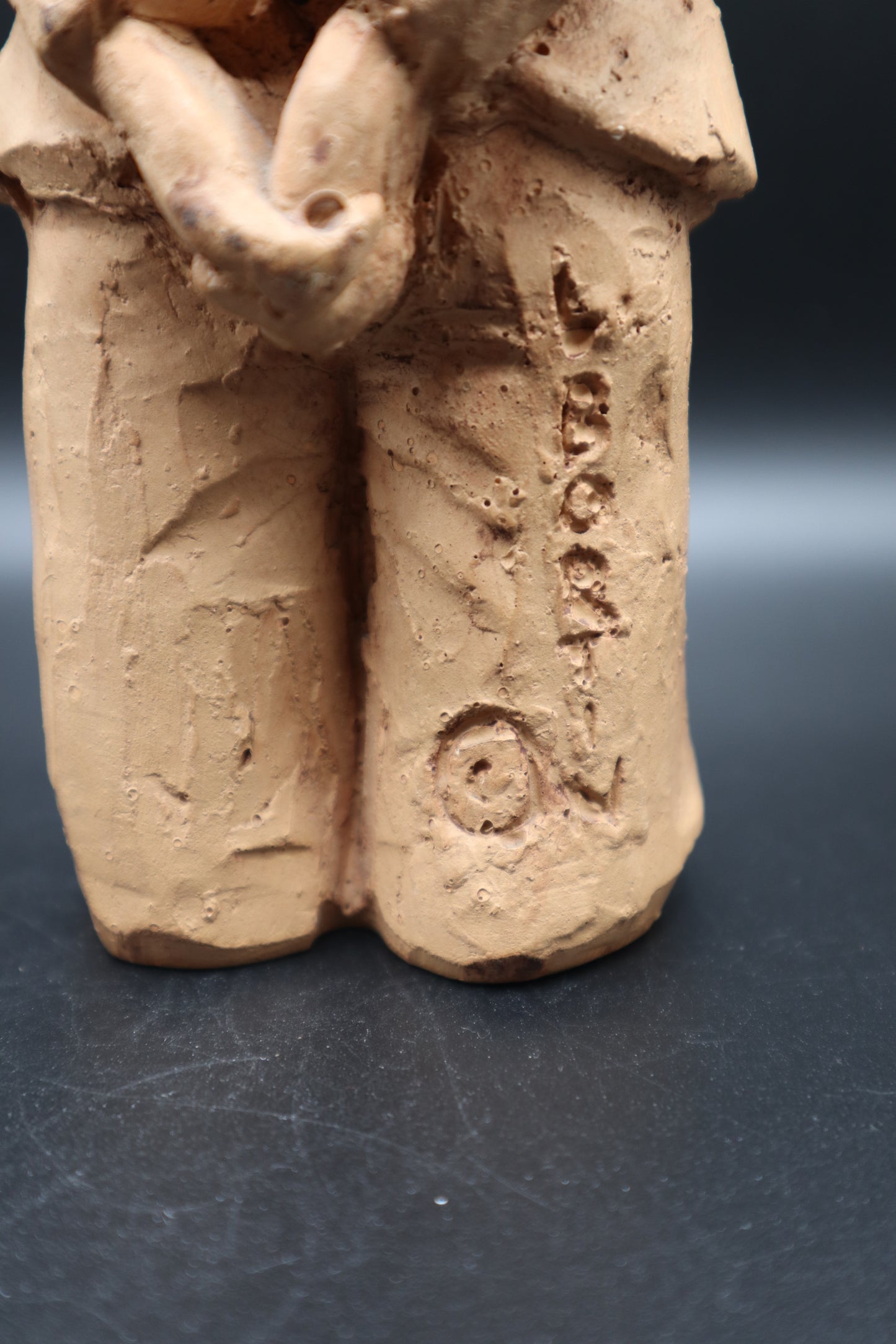 LEE BORTIN CLAY SCULPTURE GIRL WITH PONYTAIL