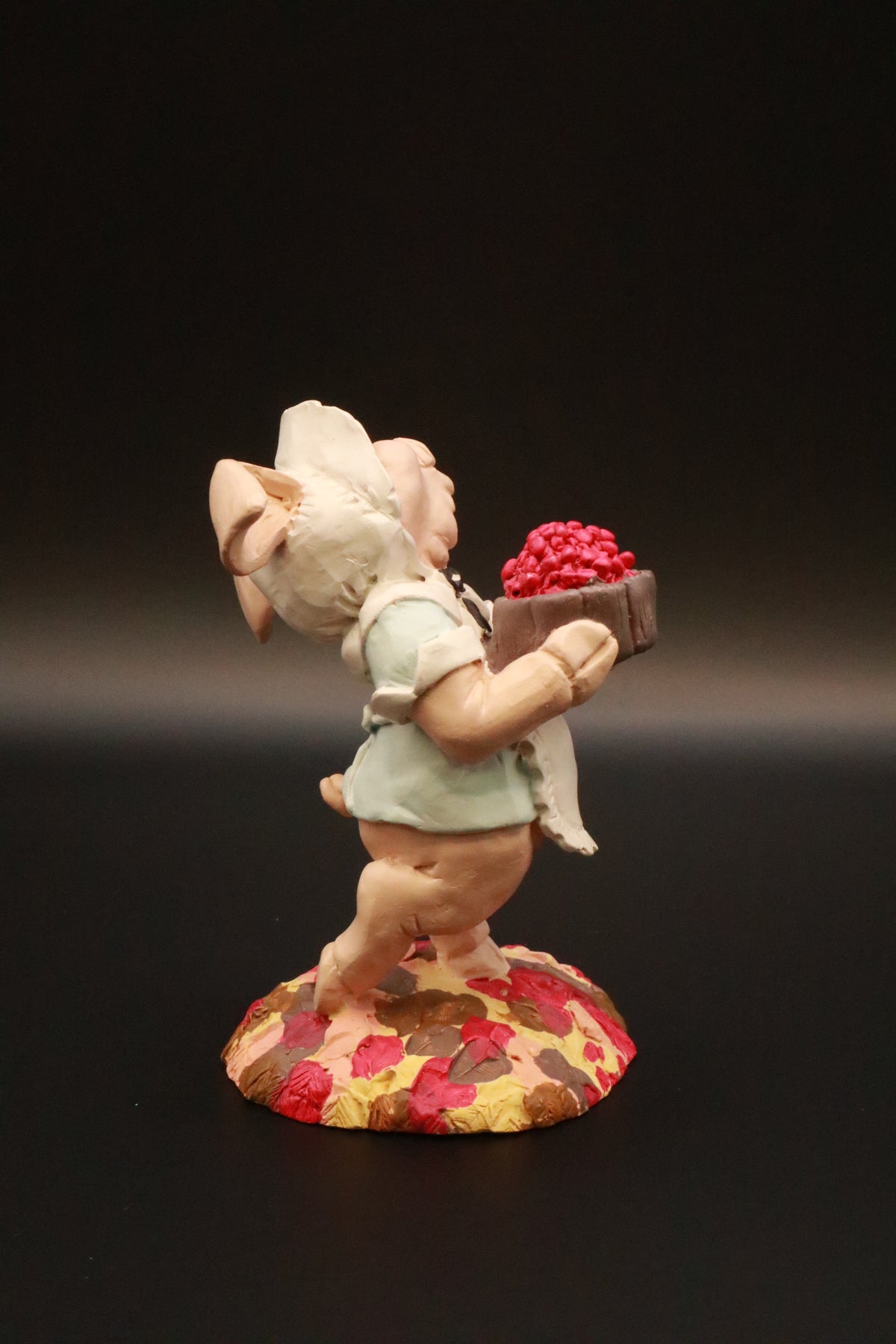 VINTAGE RESIN ENESCO KATHY WISE THANKSGIVING THREE LITTLE PIGS