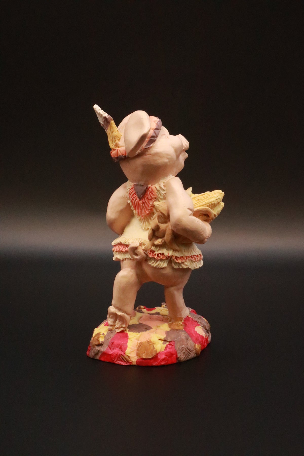 VINTAGE RESIN ENESCO KATHY WISE THANKSGIVING THREE LITTLE PIGS