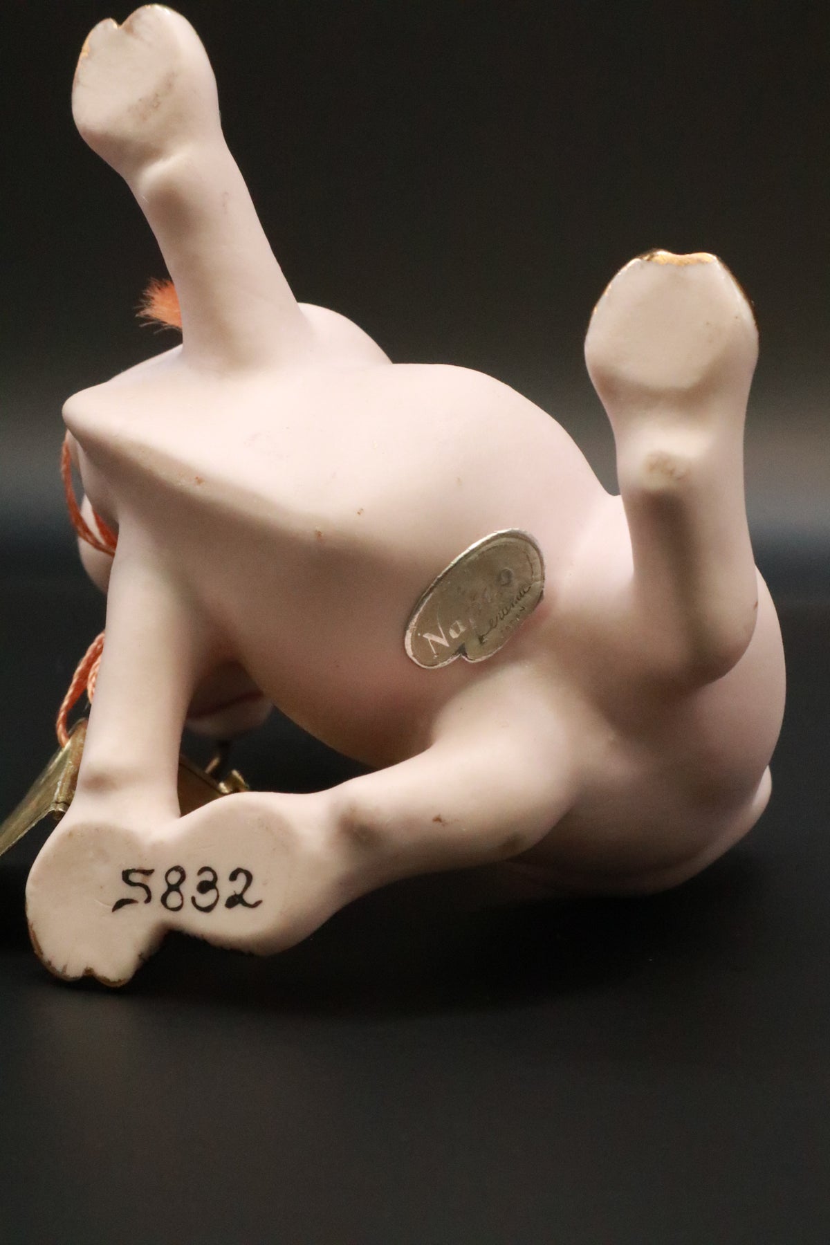 VINTAGE 1950'S NAPCO CERAMICS ANTHROPOMORPHIC HOLY COW FAMILY LONG HORN BULL AND BABY COW FIGURINES (SET OF 2)