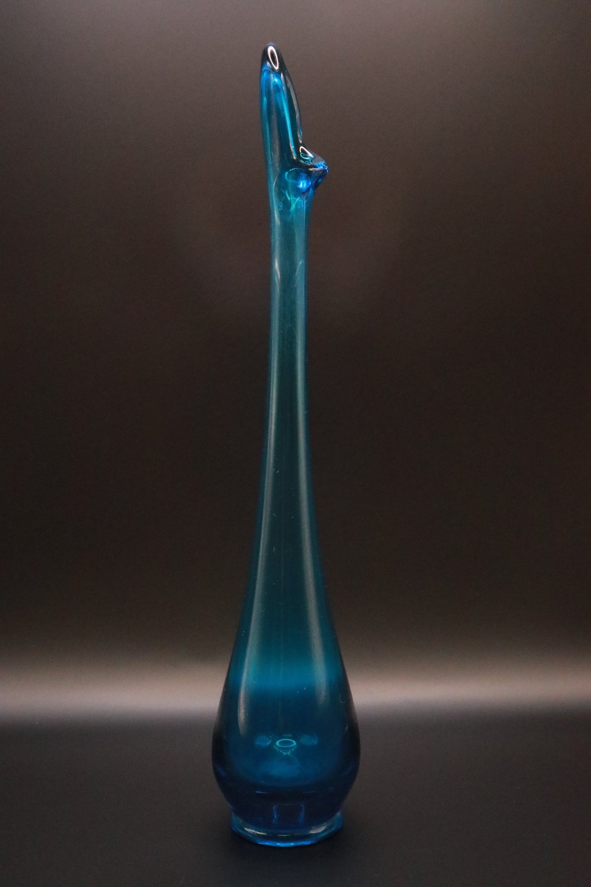 MCM VIKING "BLUENIQUE" SWUNG ART GLASS VASE