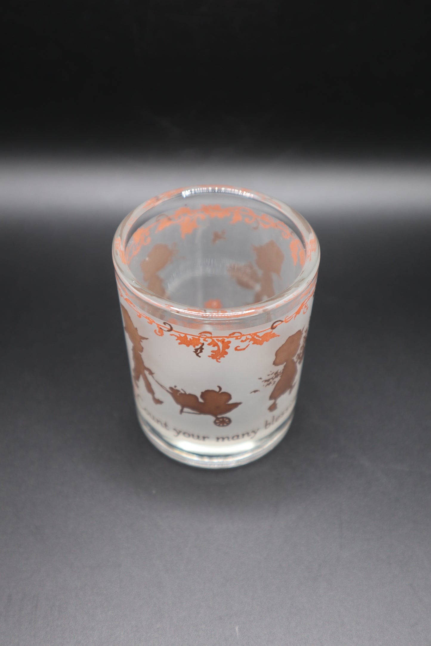 VINTAGE THANKSGIVING TEA LIGHT CANDLE HOLDER "COUNT YOUR BLESSINGS"