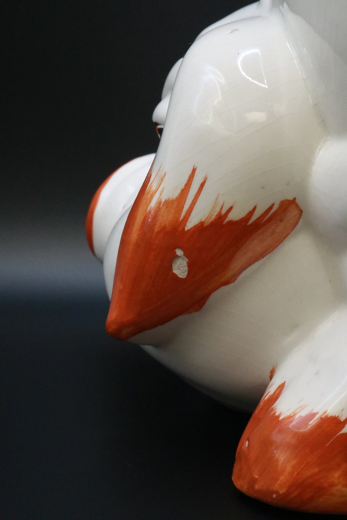 VINTAGE 1970'S ITALIAN LARGE CERAMIC HAND PAINTED PIGGY BANK