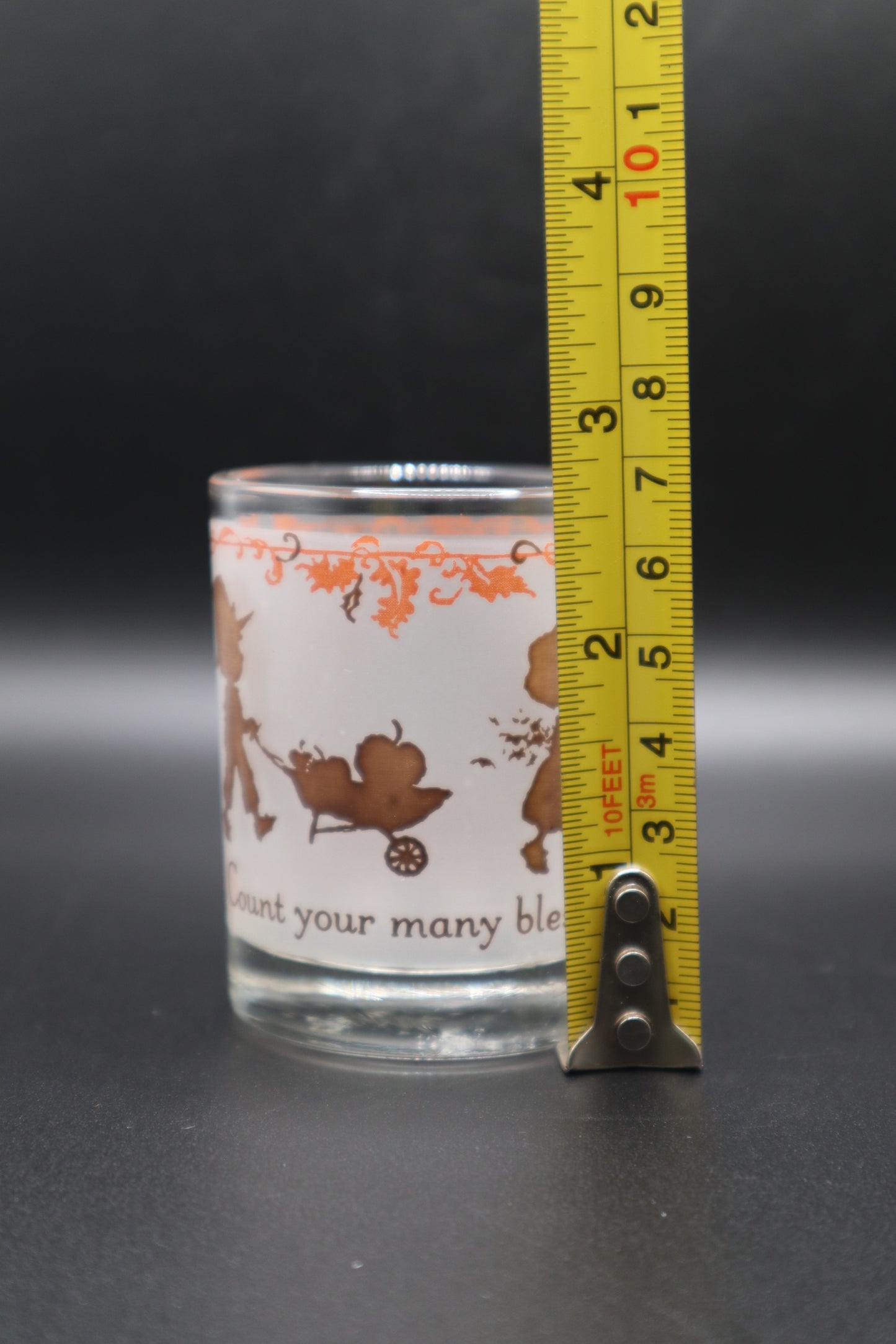 VINTAGE THANKSGIVING TEA LIGHT CANDLE HOLDER "COUNT YOUR BLESSINGS"